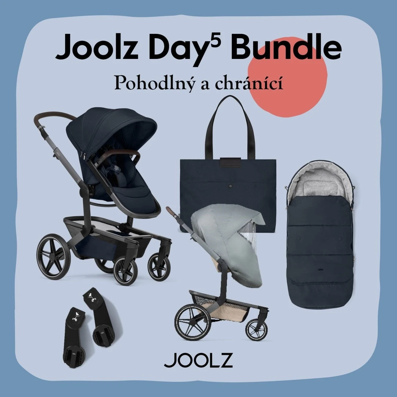 Joolz Day5 kompletní set + dárky varianta Navy blue