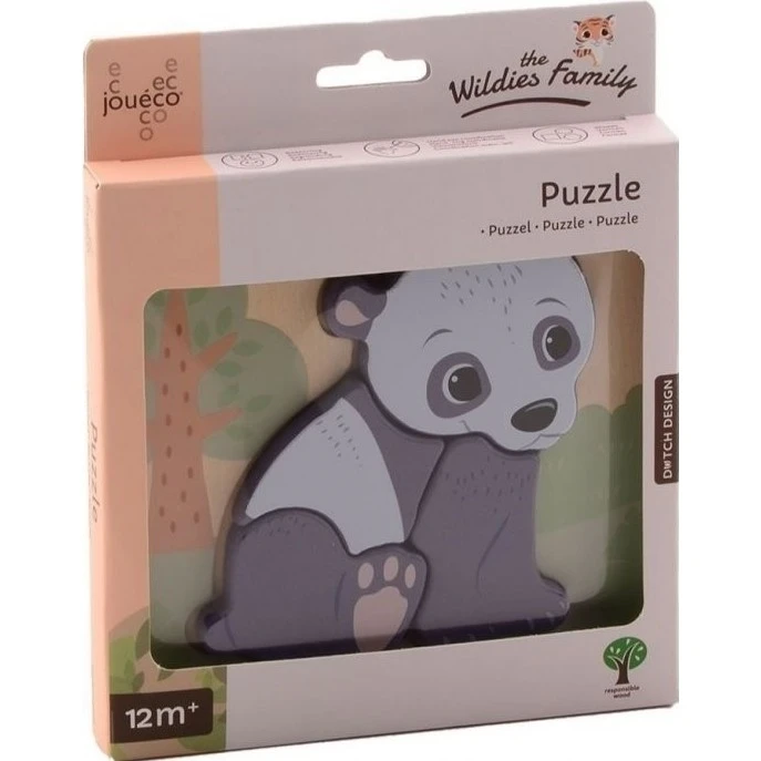 JOUÉCO Dřevěné puzzle Tiger varianta Bear