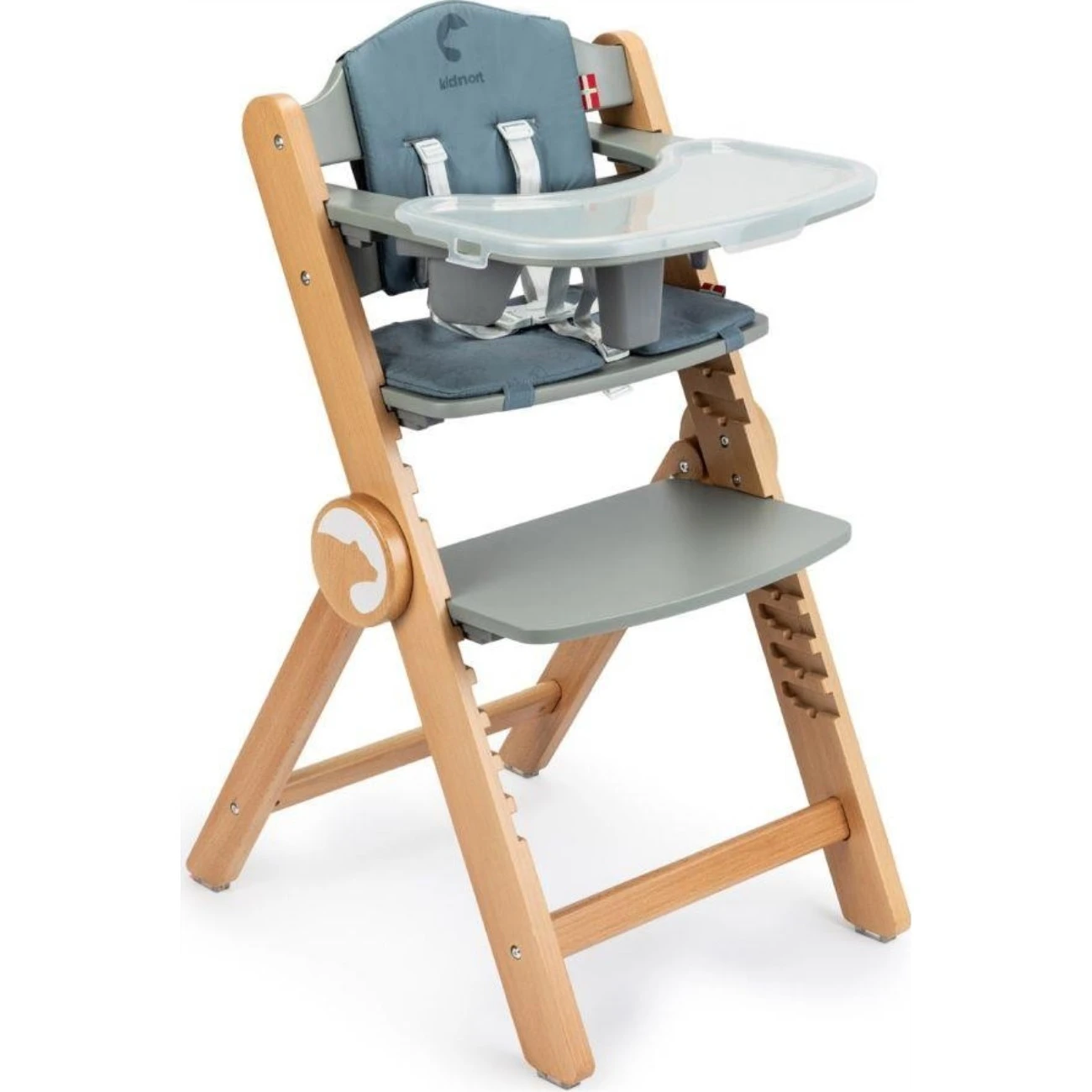 Kidnort Jídelní židlička Drömmer Unique varianta Přírodní šedá