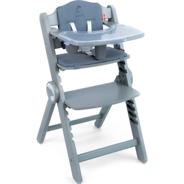 Kidnort Jídelní židlička Drömmer Unique varianta Šedá/šedá