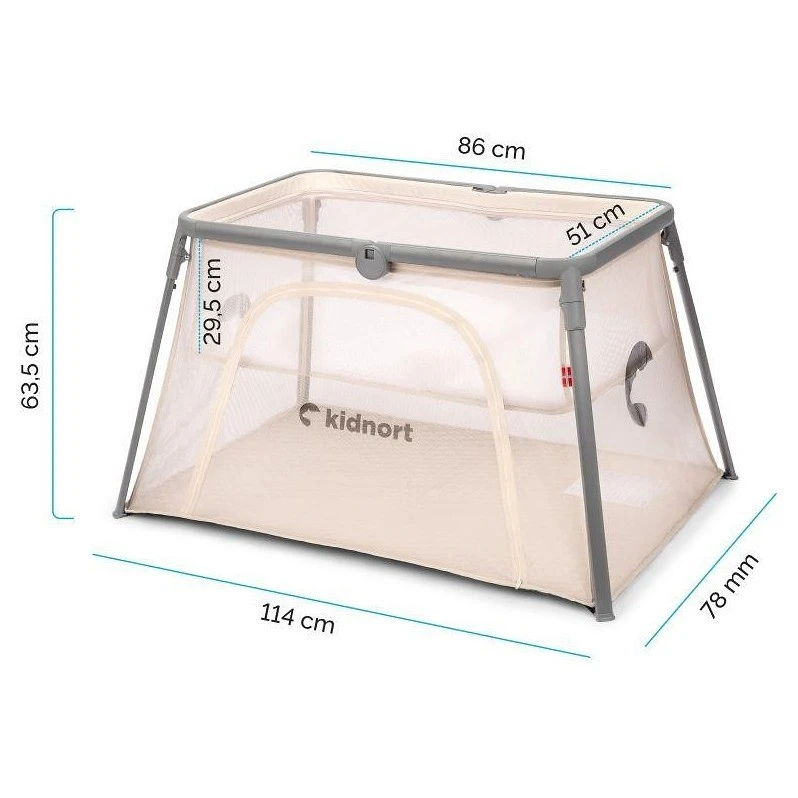 Kidnort Cestovní postýlka Bleke 2v1 - 