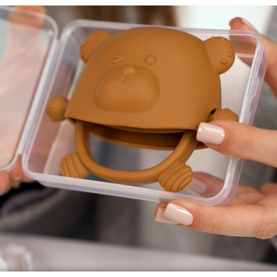 KIDNORT Silikonové kousátko Glitre Béžová - 