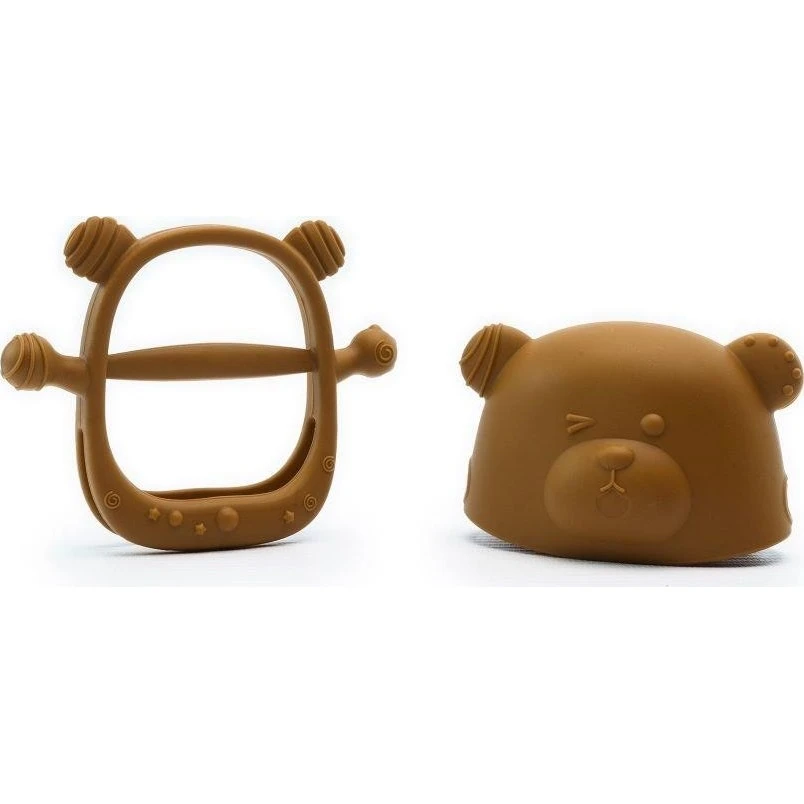 KIDNORT Silikonové kousátko Glitre Béžová - 