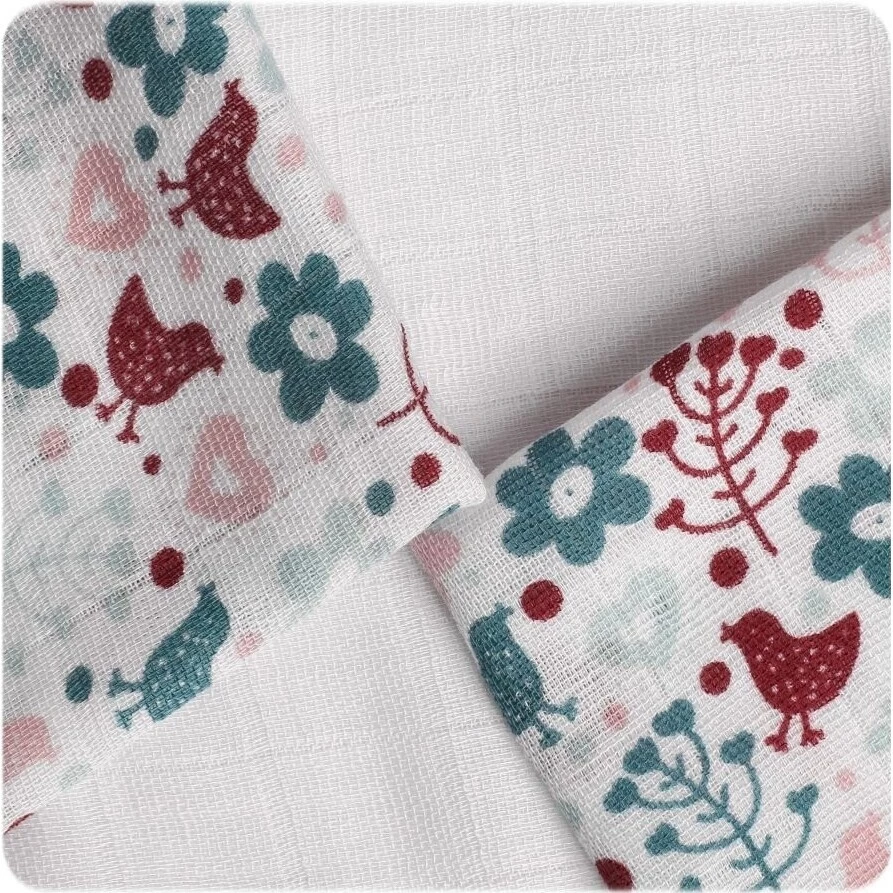 KIKKO Bambusové ubrousky Flowers and Birds varianta Girls mix 9ks