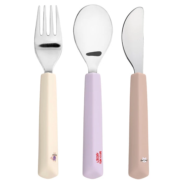 Lassig Příbor Cutlery se silikonovou rukojetí 3ks varianta Tiny Team Cat
