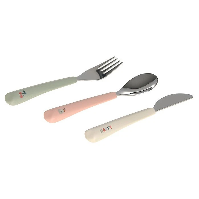 Lassig Příbor Cutlery se silikonovou rukojetí 3ks - 