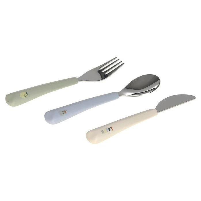 Lassig Příbor Cutlery se silikonovou rukojetí 3ks - 