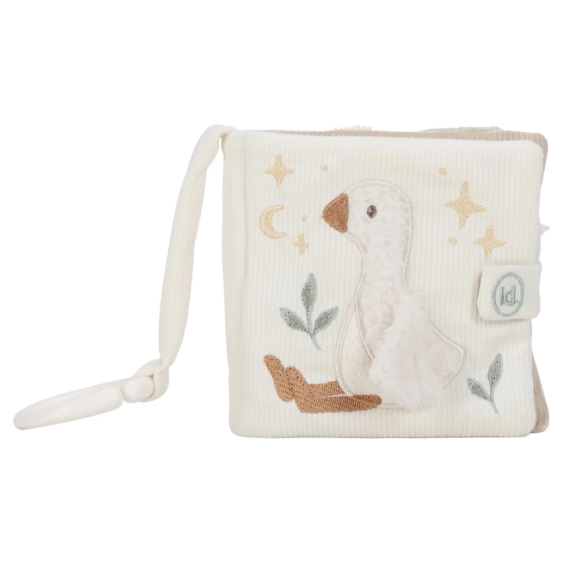 Little Dutch Závěsná textilní knížka s aktivitami Newborn Natural