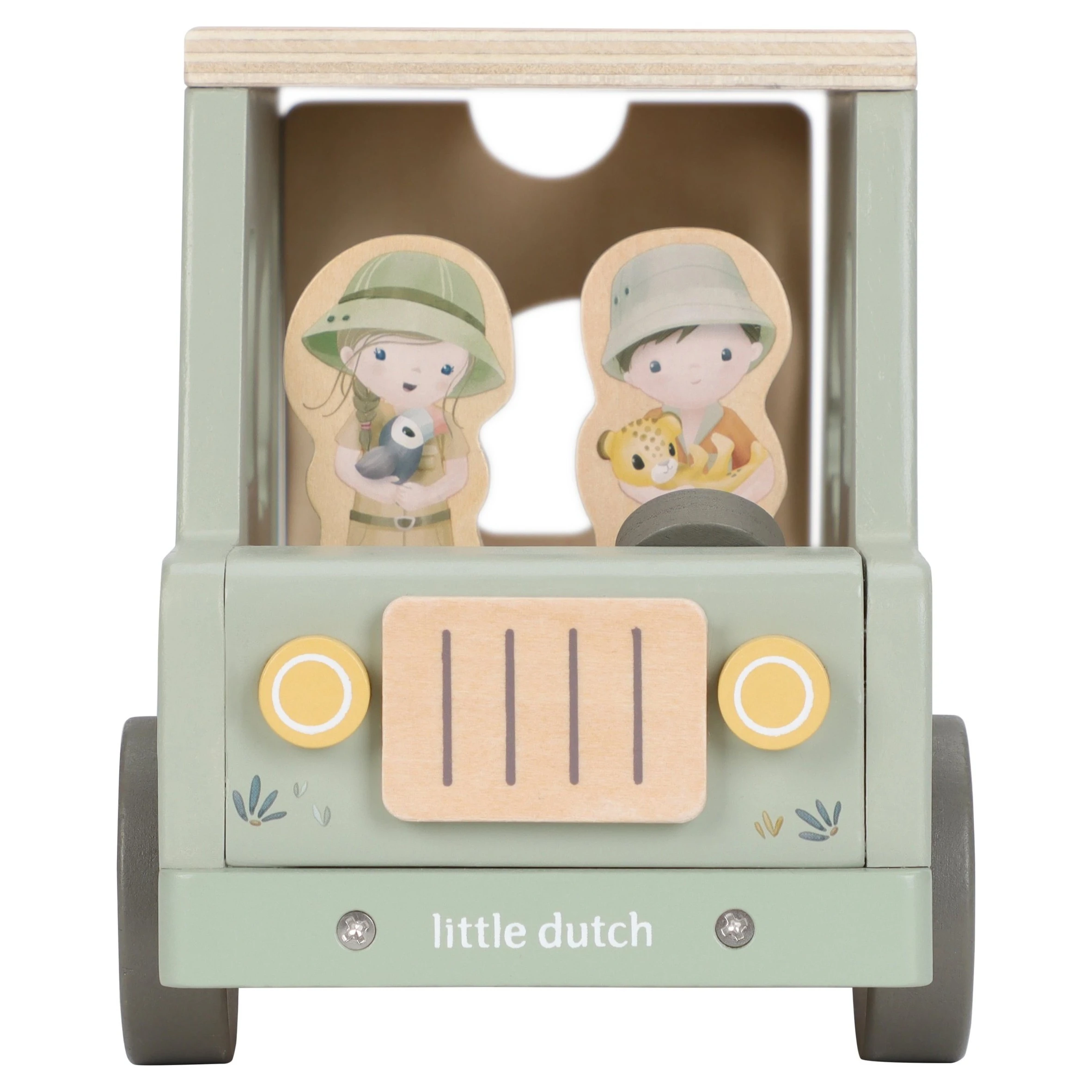 Little Dutch Auto s vkládacími tvary dřevěné Safari Friends - 