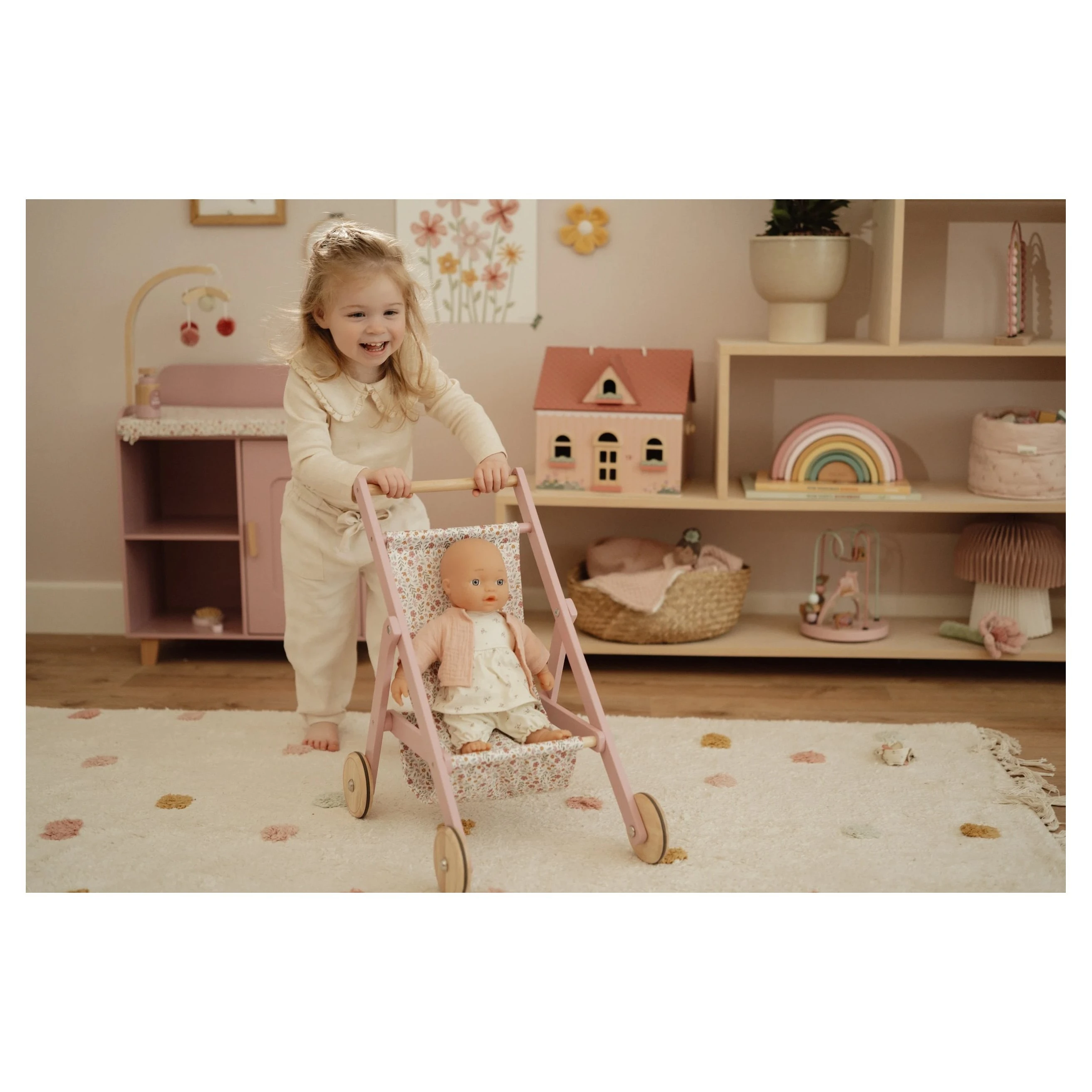 Little Dutch Kočárek pro panenky golfky dřevěné - 