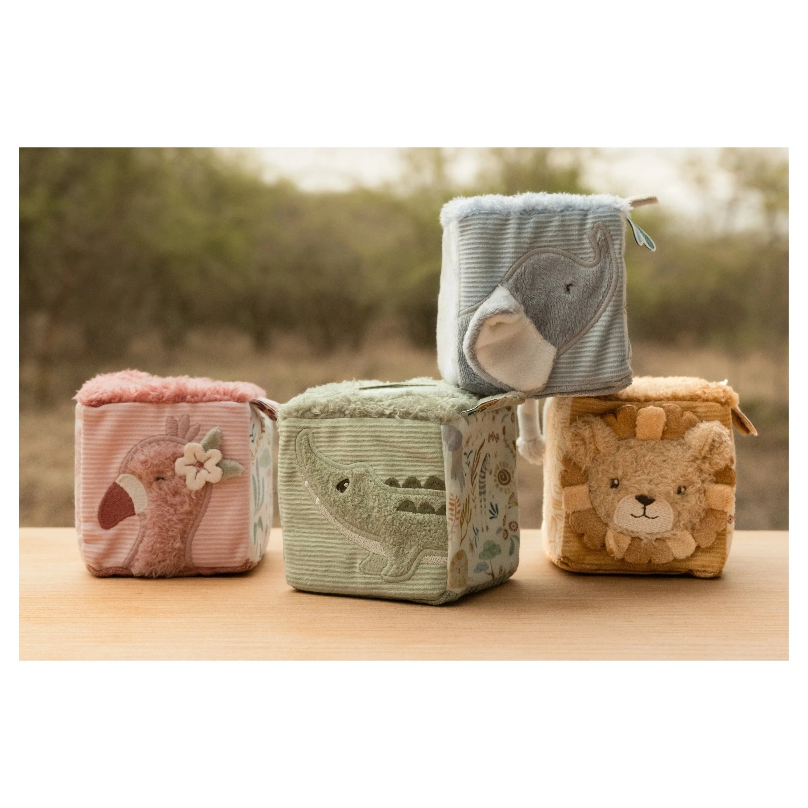 Little Dutch Kostky textilní Safari Friends - 