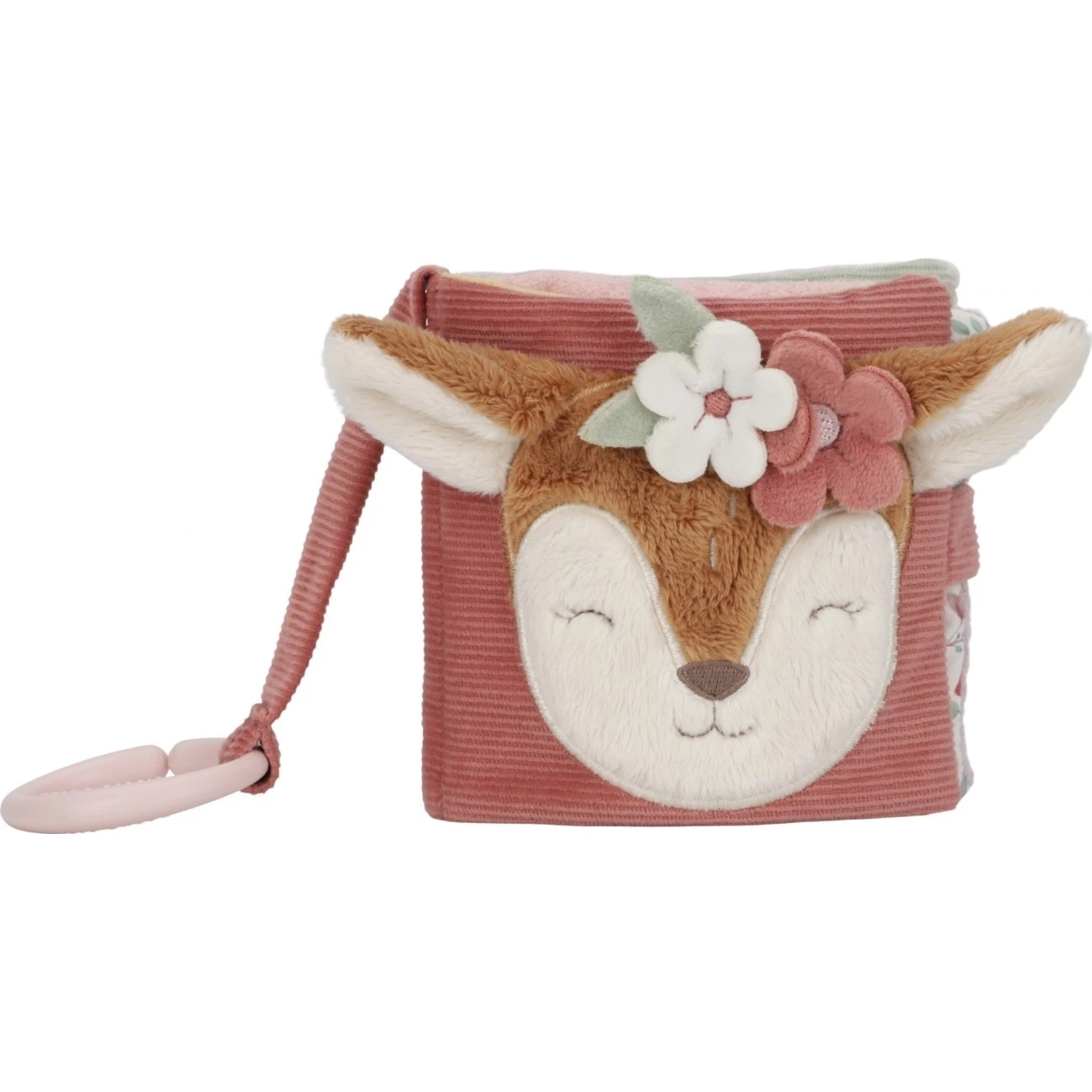 Little Dutch Závěsná textilní knížka s aktivitami varianta Fairy Garden