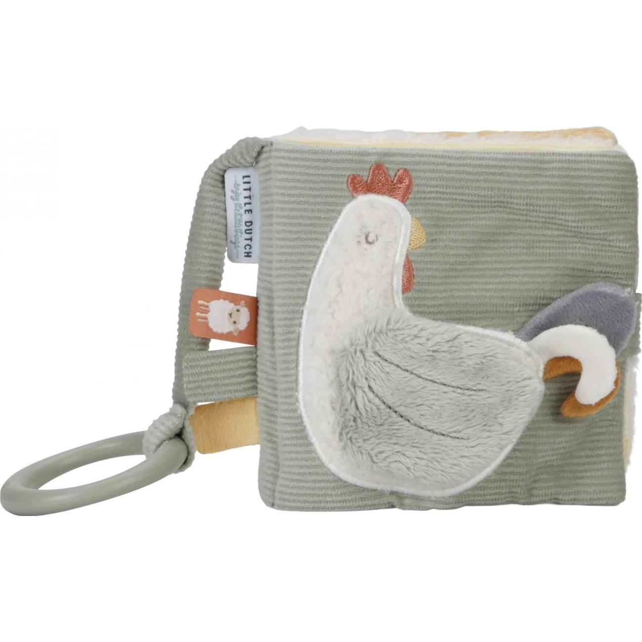 Little Dutch Závěsná textilní knížka s aktivitami varianta Farma