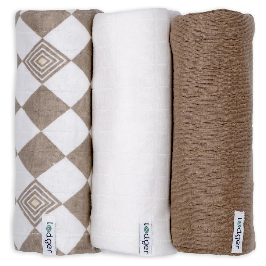 LODGER Swaddler Solid Matcha 3 ks varianta Buffalo