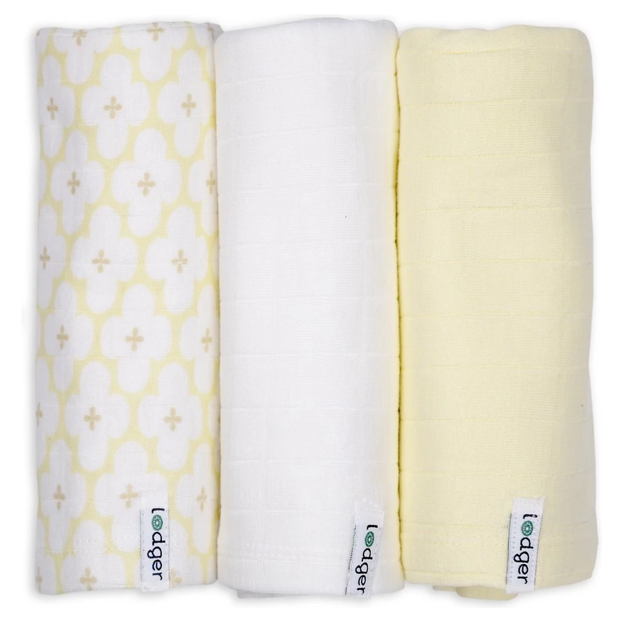 LODGER Swaddler Solid Matcha 3 ks varianta Butter
