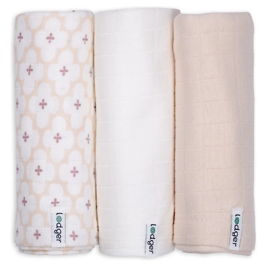 LODGER Swaddler Solid Matcha 3 ks varianta Powder