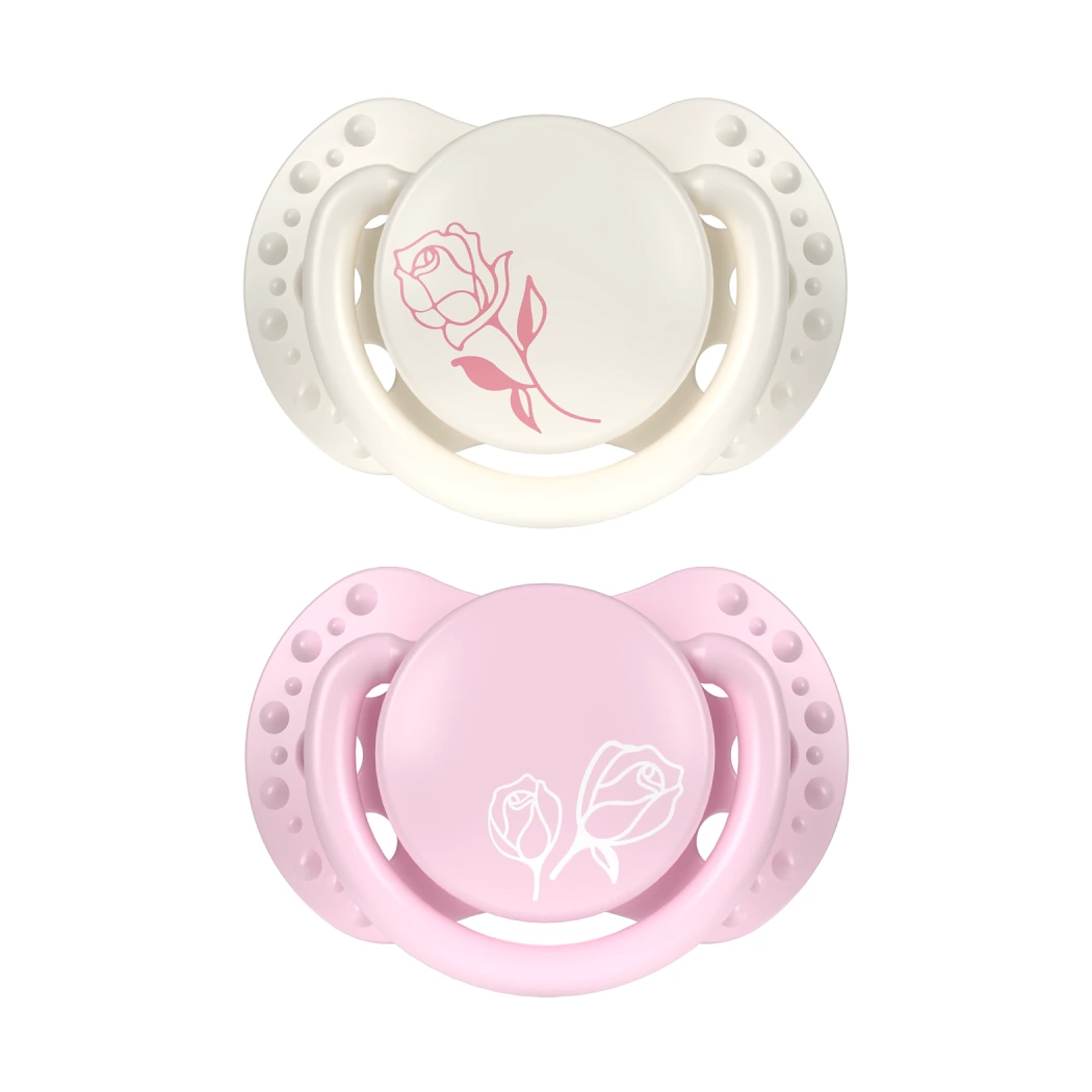 Lovi Dudlík silikonový dynamický PETITE ROSA varianta Holka (0-2 Měsíce, 2Ks)