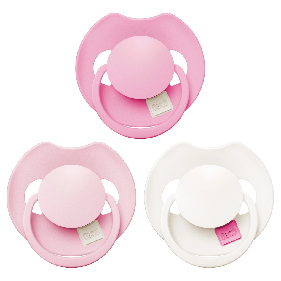 Lovi Dudlík silikonový dynamický PRIME Tutti Frutti varianta 18m+ 3ks Peony Pink