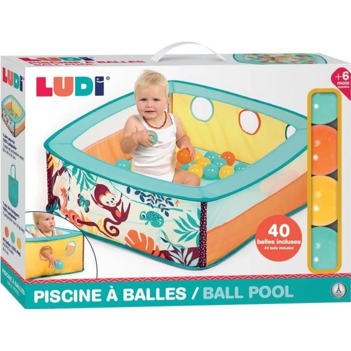 LUDI Hrací ohrádka s míčky Džungle - Ludi hrací ohrádka s míčky