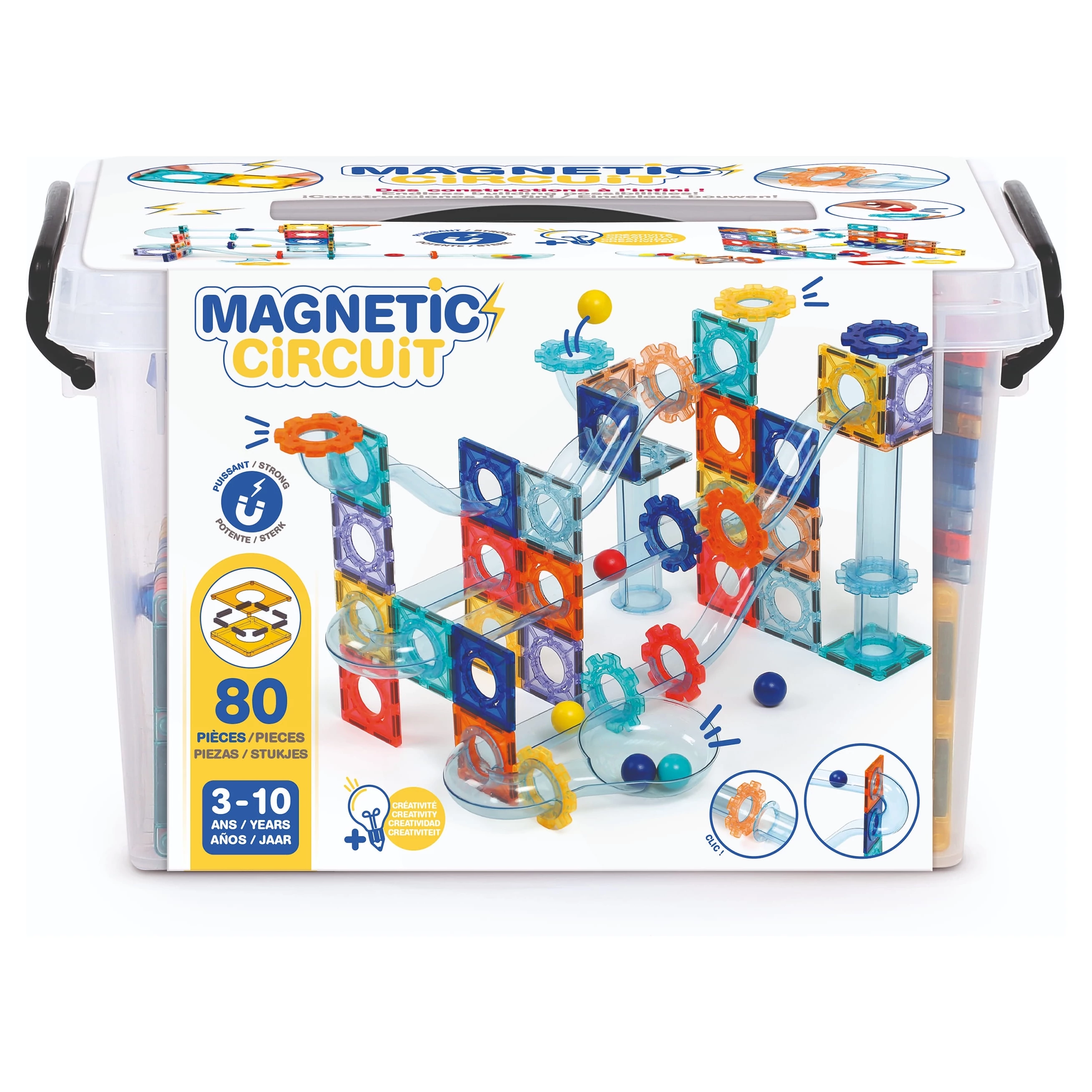 Ludi Magnetická stavebnice varianta Kuličková Dráha 80Ks