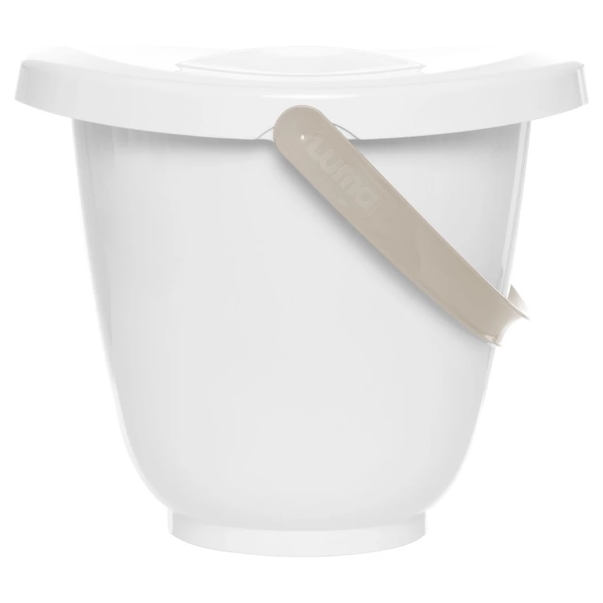 LUMA Babycare kyblík na koupání a pleny s víkem varianta White