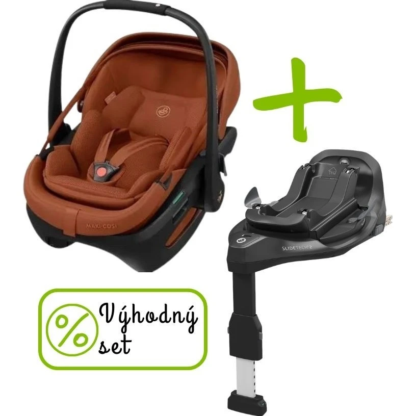 Maxi-Cosi Set 2v1 Coral Slide Pro + base varianta Cooper terra