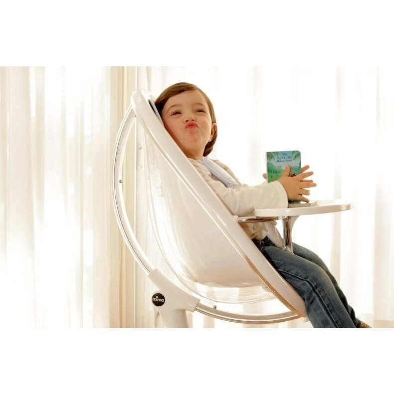 Mima Židlička Moon 2G chrom s opěrkou na nožičky - Moon s dítkem