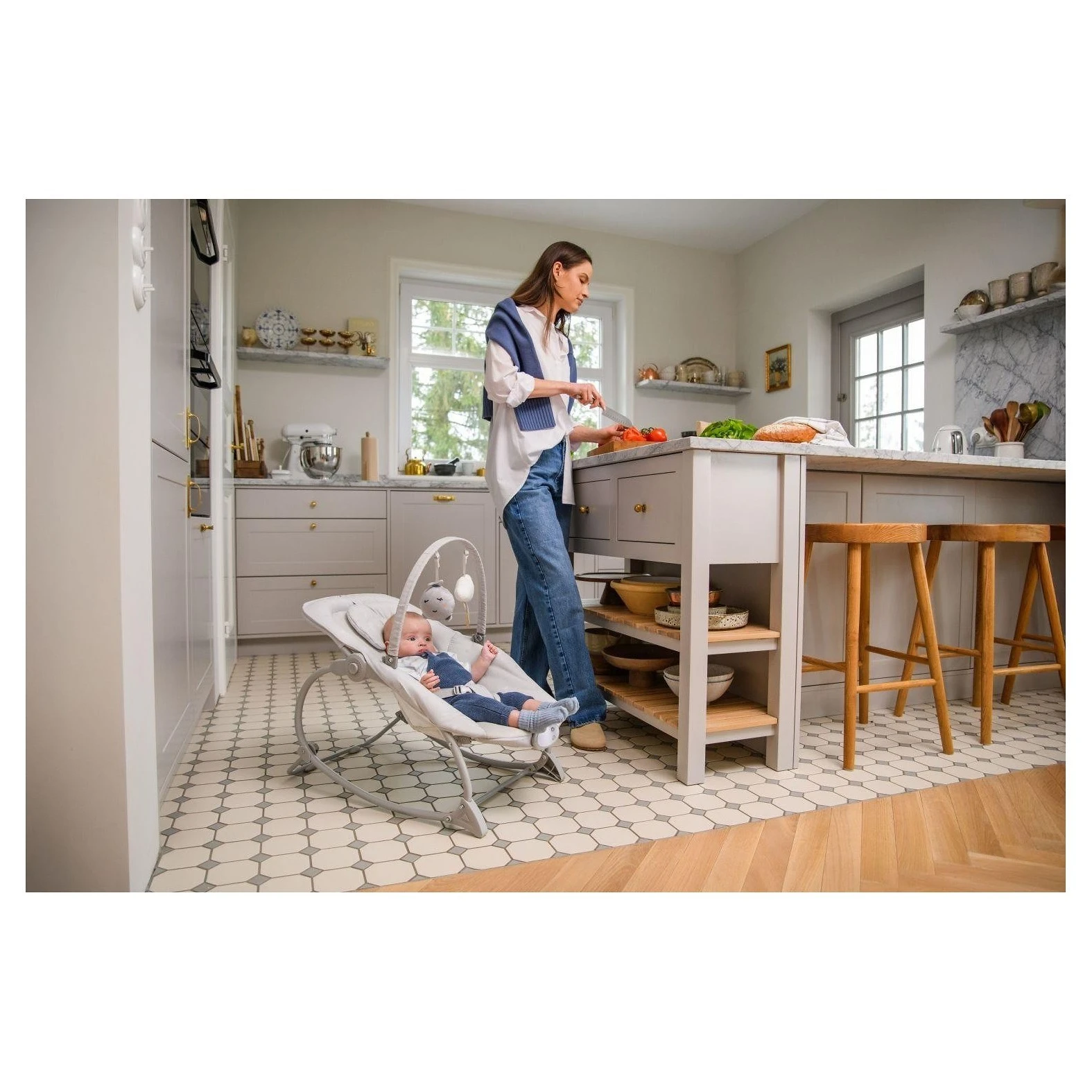 MoMi Vibrační lehátko s melodiemi LAPIS - 