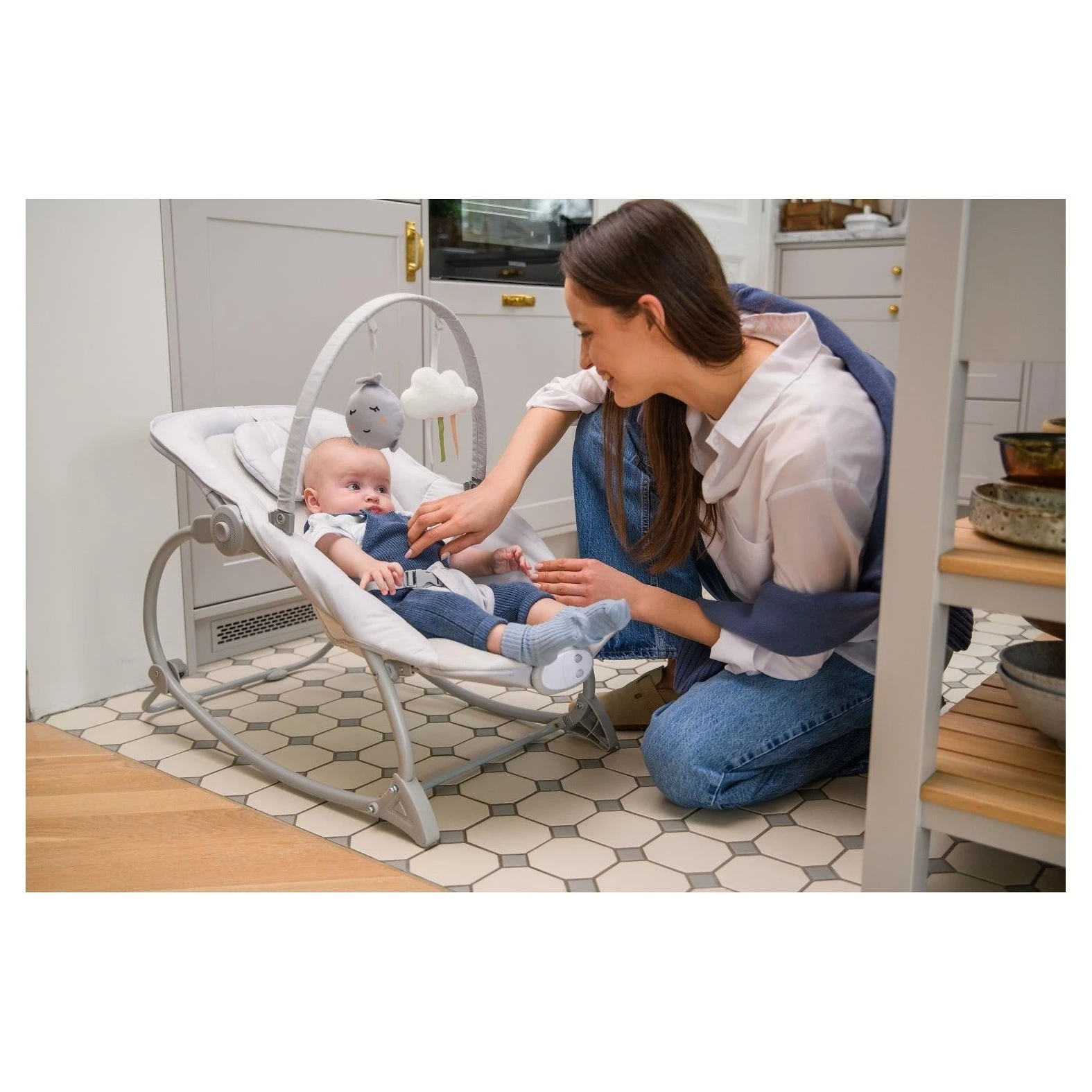 MoMi Vibrační lehátko s melodiemi LAPIS - 