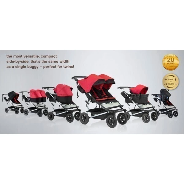 Mountain Buggy Duet Evolution - možnosti konfigurace kočárku Mountain Buggy Duet
