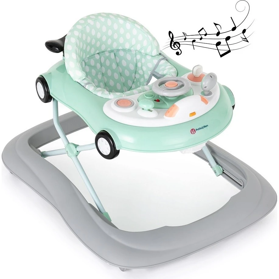 PETITE&MARS Chodítko se zvukem Cabrio varianta Green