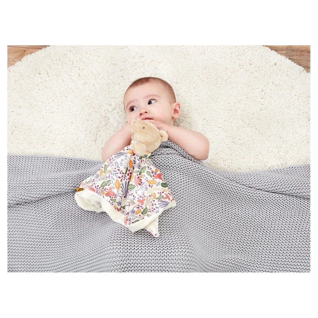 Rainbow Plyšový muchláček Medvícek PÚ se vzorovanou látkou - 