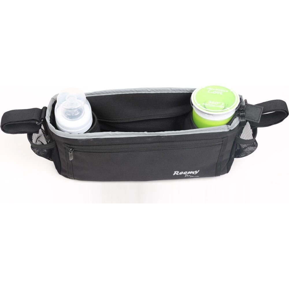 Reemy Organizér na kočárek se síťovou taškou - Prostor celkem pro 4 lahvičky