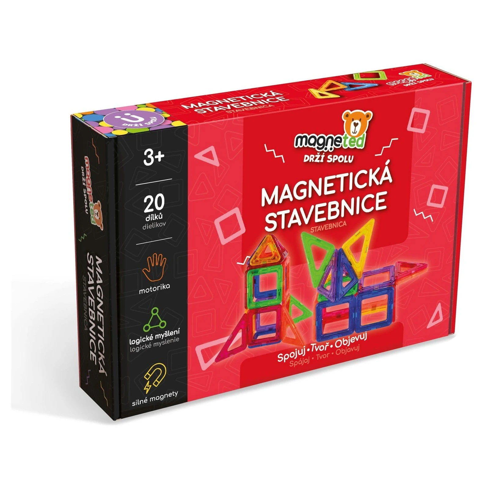 Teddies Magnetická stavebnice magneted - 