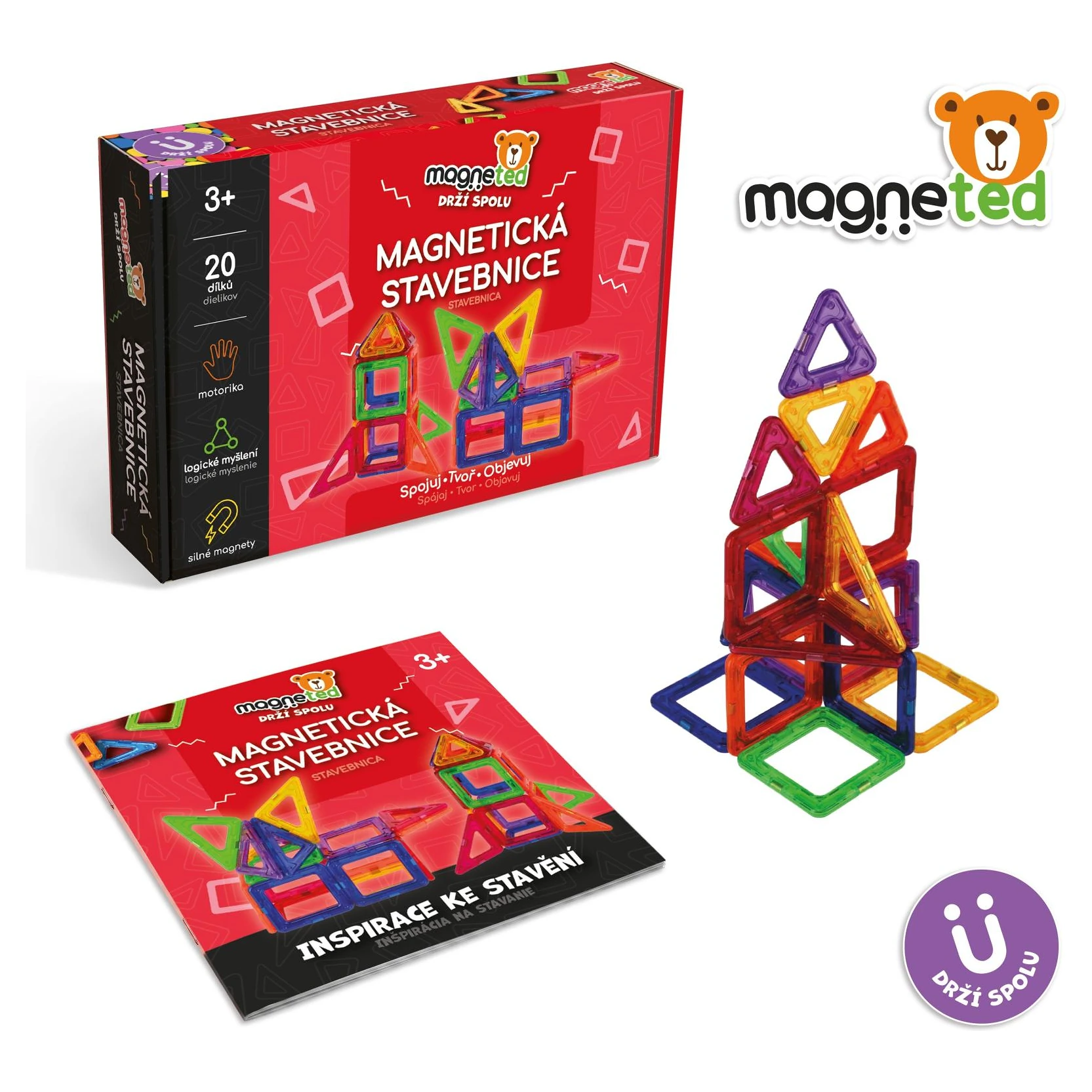 Teddies Magnetická stavebnice magneted varianta Magneted 20Ks