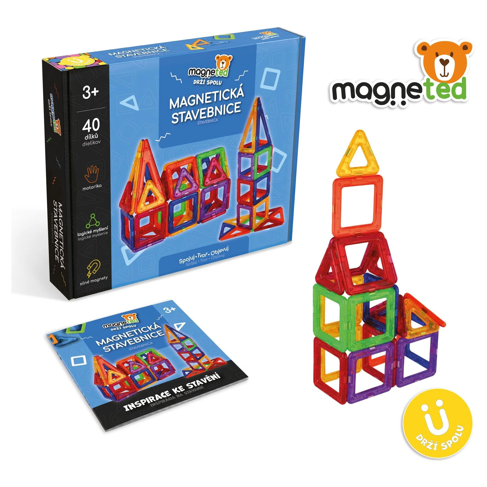 Teddies Magnetická stavebnice magneted varianta Magneted 40Ks