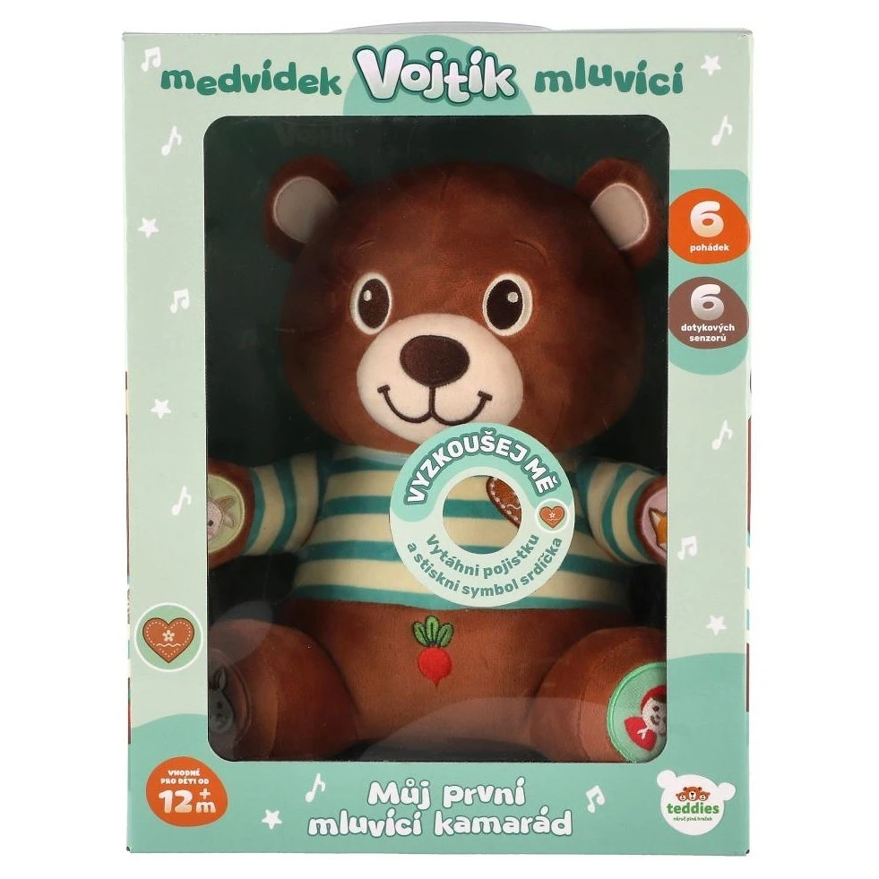 Teddies Medvěd česky mluvící plyš 22x25cm - 