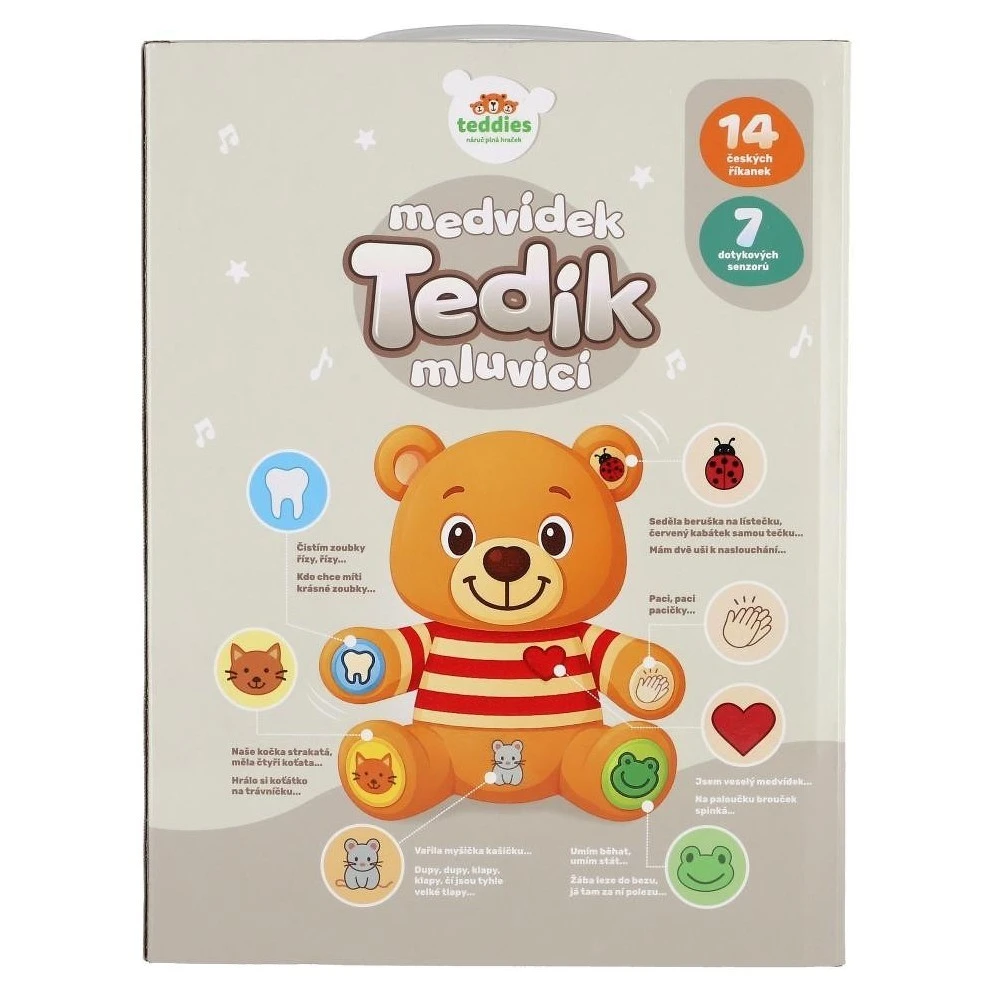 Teddies Medvěd česky mluvící plyš 22x25cm - 