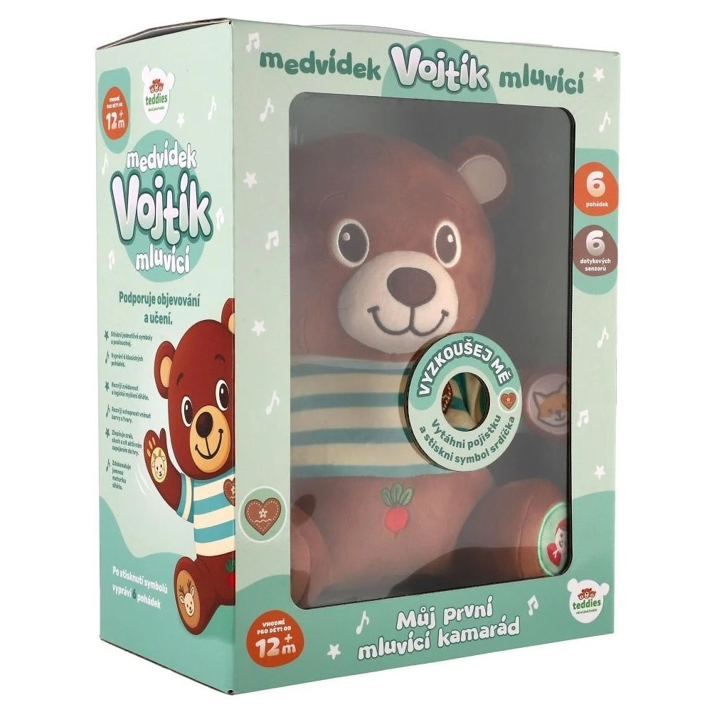Teddies Medvěd česky mluvící plyš 22x25cm - 