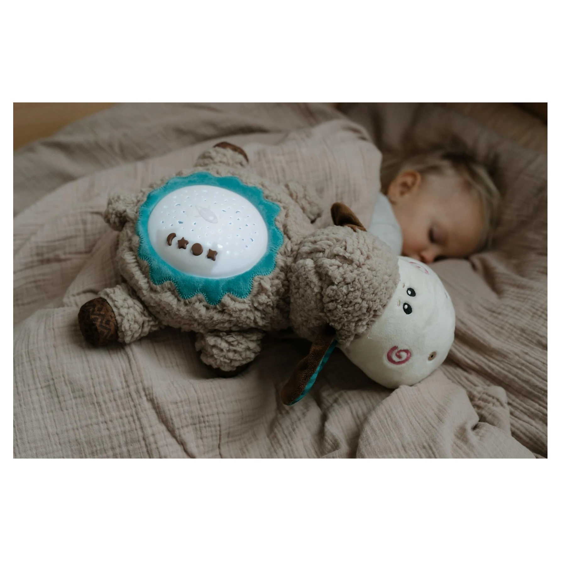 Teddies Ovečka usínáček projektor plyš/plast 35x22cm - 