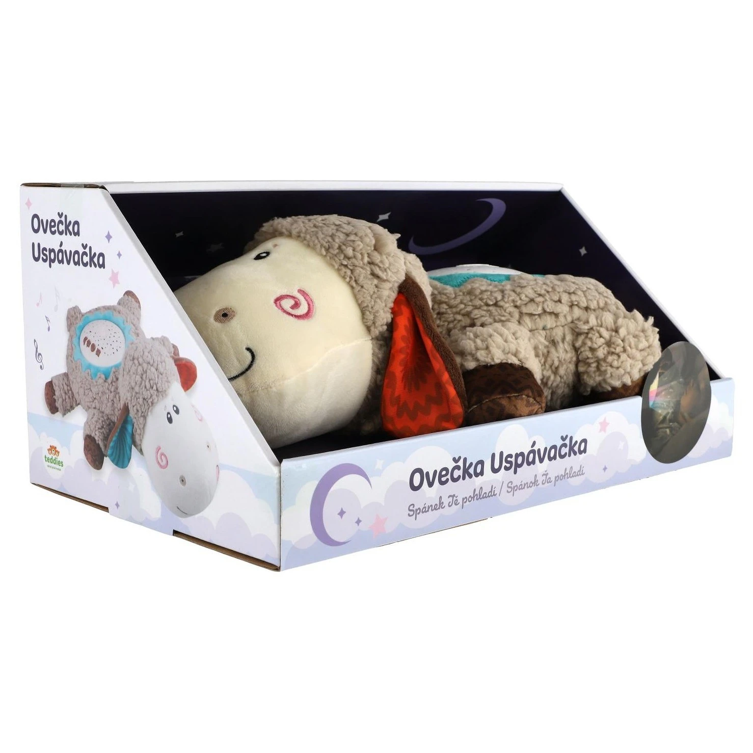 Teddies Ovečka usínáček projektor plyš/plast 35x22cm - 