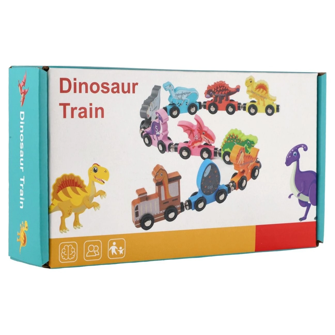Teddies Vláček s vagóny dinosaurus na magnety 10ks - 