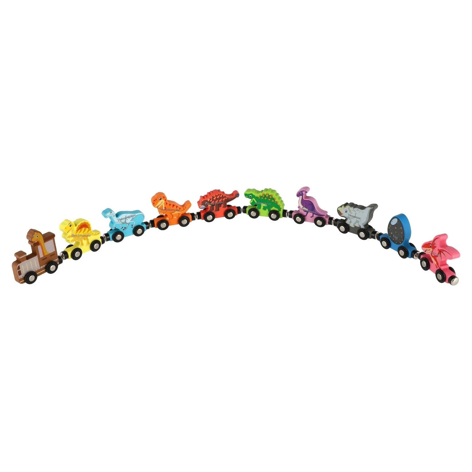 Teddies Vláček s vagóny dinosaurus na magnety 10ks - 