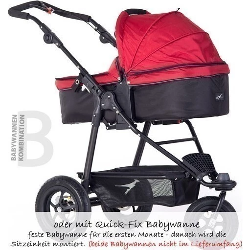 TFK Joggster Twist II lite Grey + korbička Cranberry akční set - 