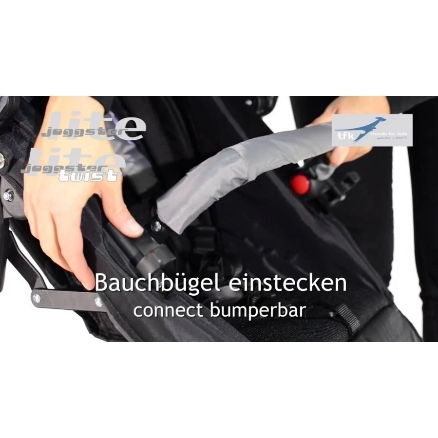 TFK Joggster Twist II lite Grey + korbička Cranberry akční set - 