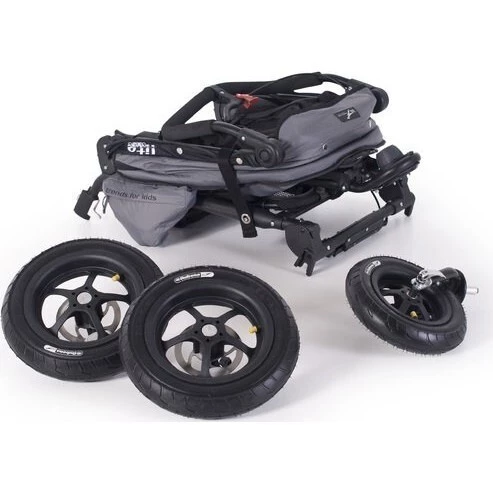 TFK Joggster Twist II lite Grey + korbička Cranberry akční set - 