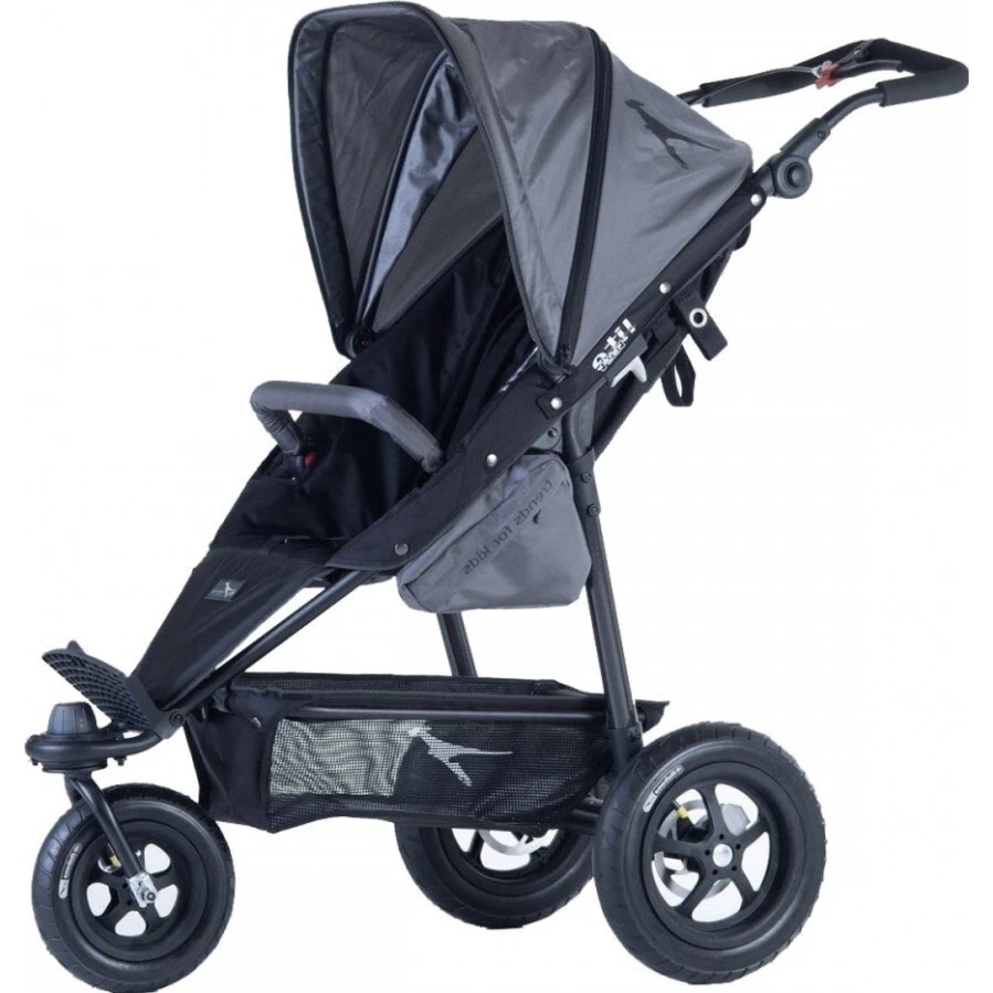 TFK Joggster Twist II lite Grey + korbička Cranberry akční set - 