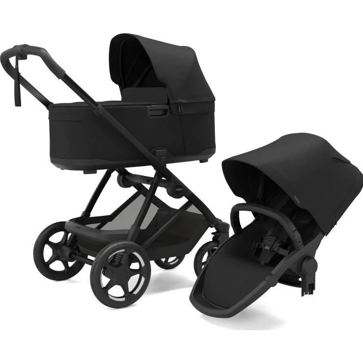 Thule Charm 2v1 kočárek s korbičkou varianta Černá