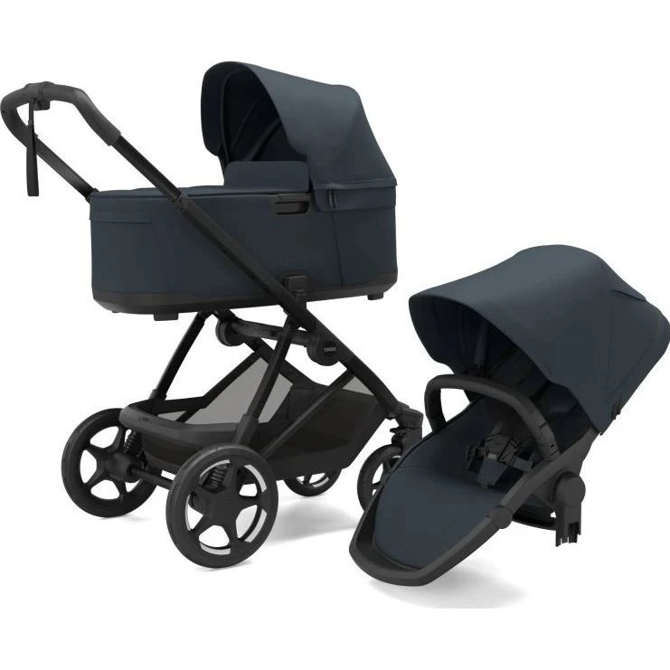 Thule Charm 2v1 kočárek s korbičkou varianta Tmavě modrá