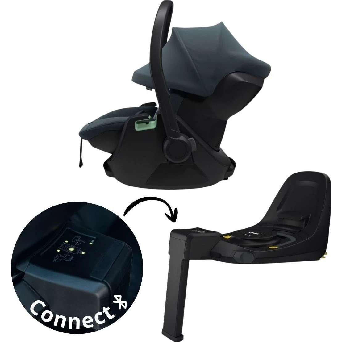 Thule set 2v1 Maple Connect + Alfi Connect Base Svetlá khaki varianta Tmavě modrá